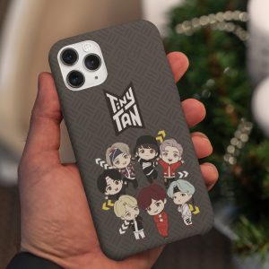 Tiny Tan – Mic Drop – Black – Phone Case