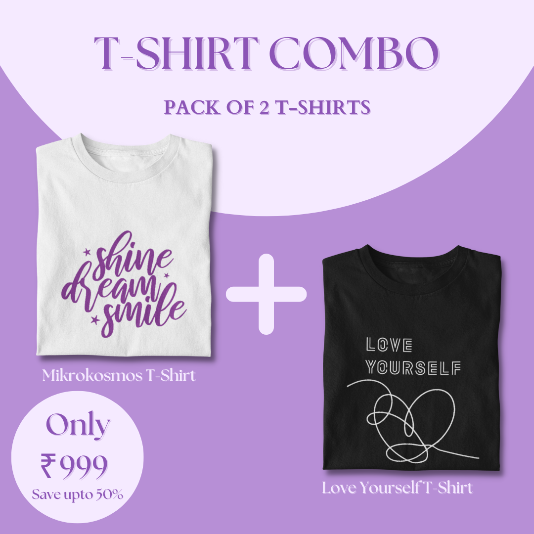 BTS – T-Shirt Combo (Pack of 2) | Mikrokosmos + LY