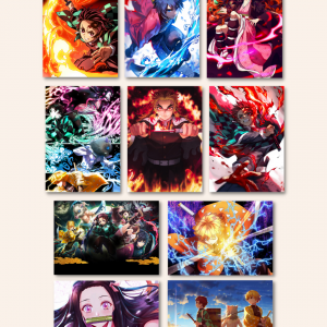Demon Slayer Poster – Pack of 10 A4 Size Posters