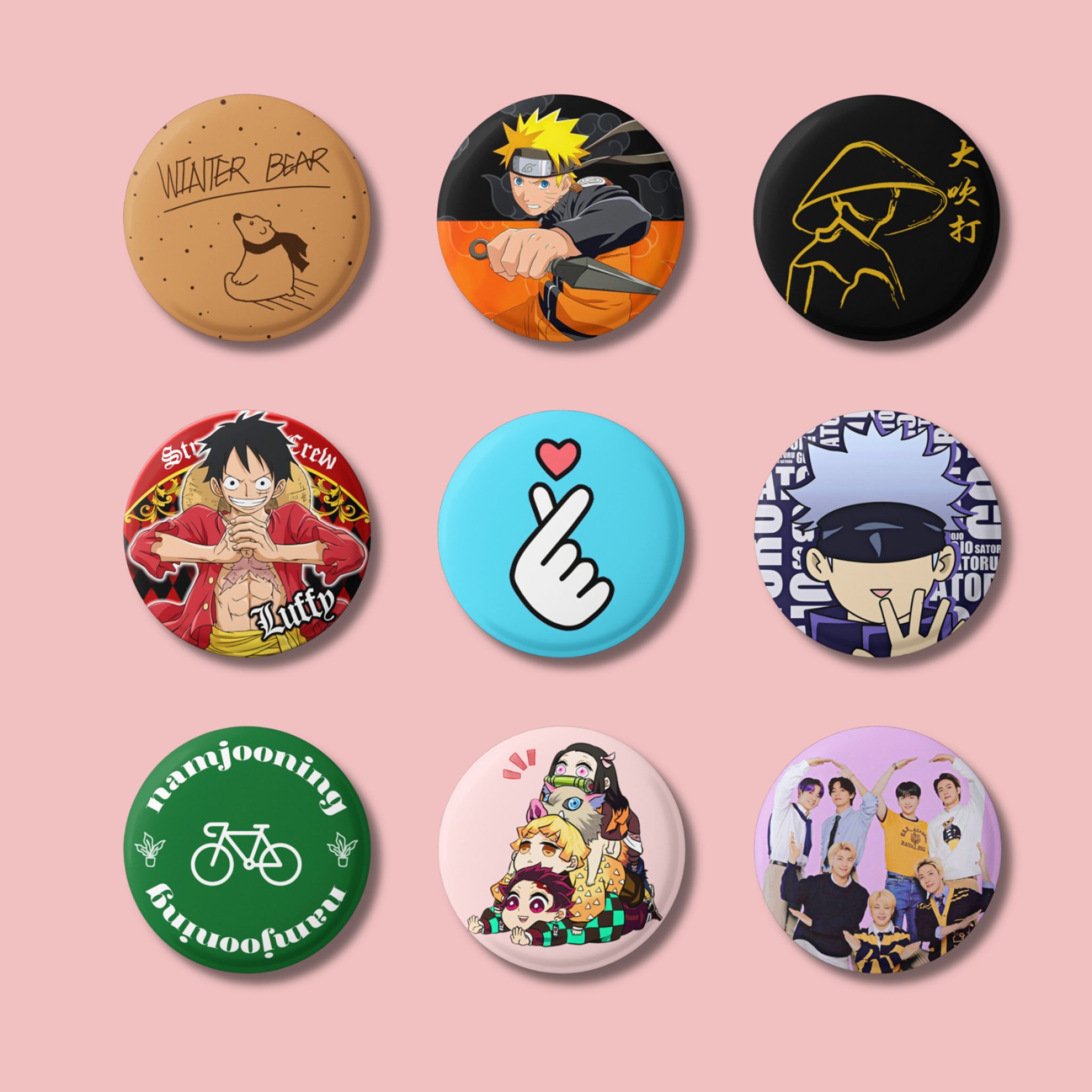 Anime & K-Pop Badges